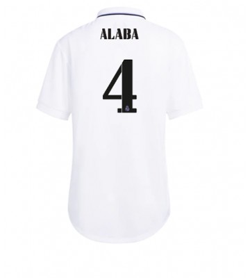 Real Madrid David Alaba #4 Hjemmedrakt Kvinner 2022-23 Kortermet